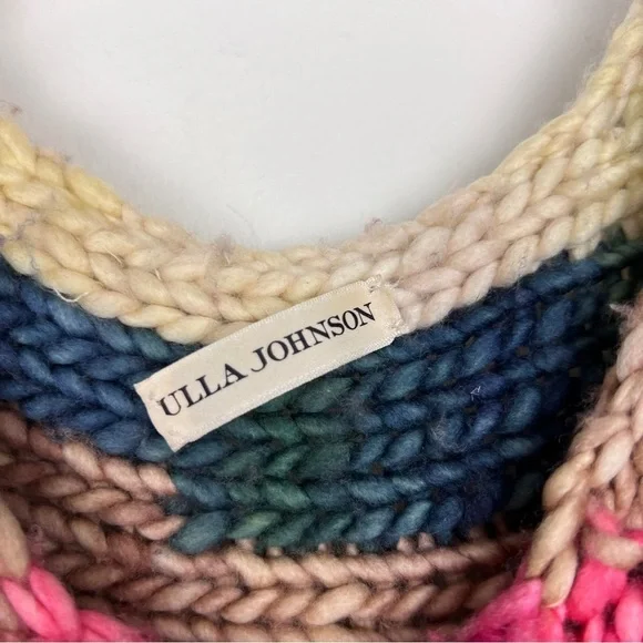 Ulla Johnson Violeta Paradise Multicolor Striped Chunky Knit Sweater - Picture 6 of 6